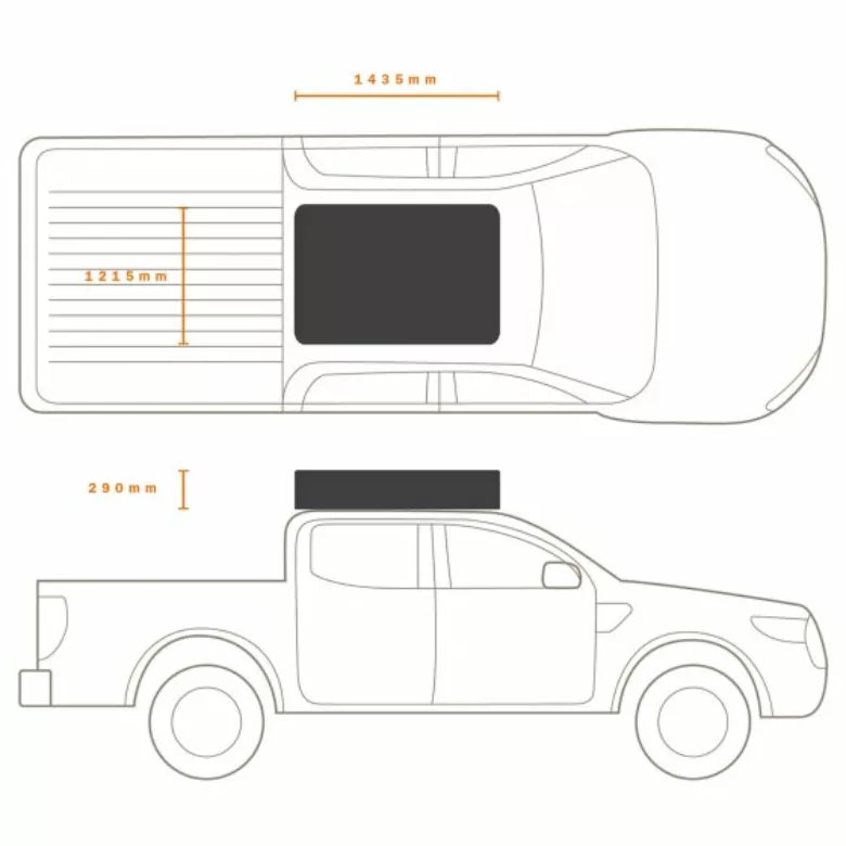 Panorama 1400 Roof Top Tent - HD 55" Double