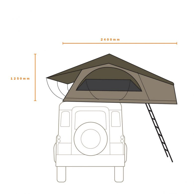 Hi-View 1800 Roof Top Tent - 71" Super Queen