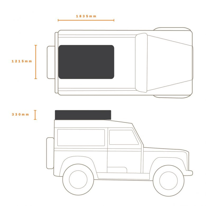 Hi-View 1800 Roof Top Tent - 71" Super Queen