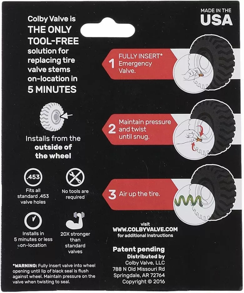 Emergency Tire Valve System